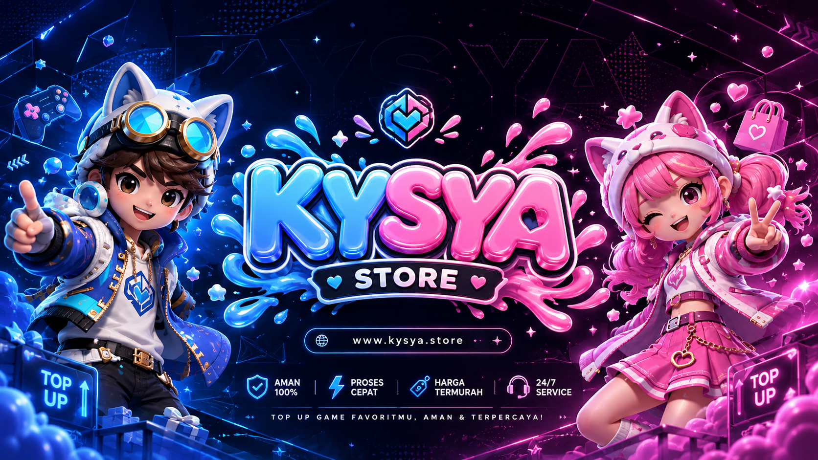 KYSYA STORE — safe and trusted top ups for your favorite games